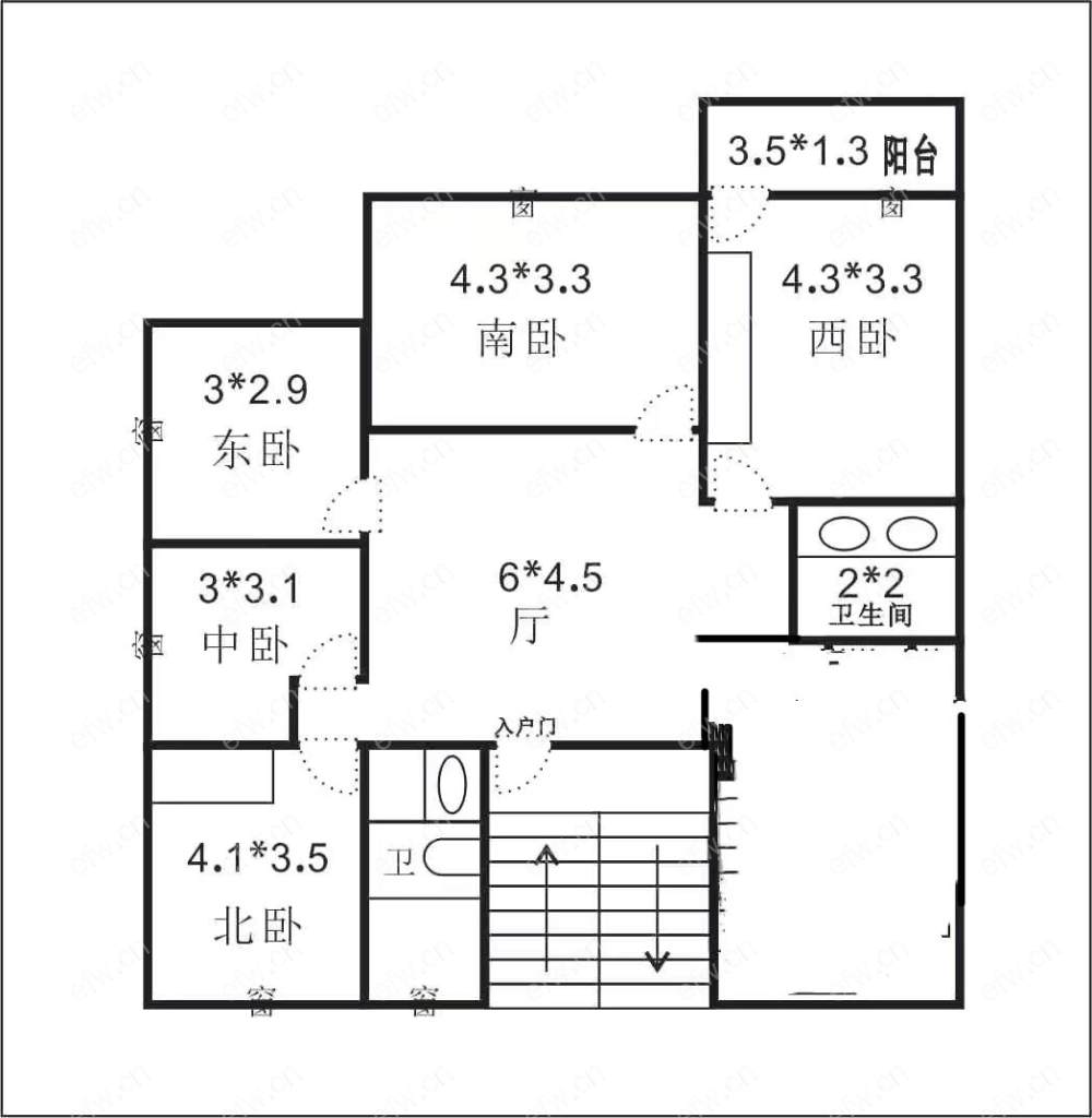 棉花巷兴隆苑    6室2厅2卫