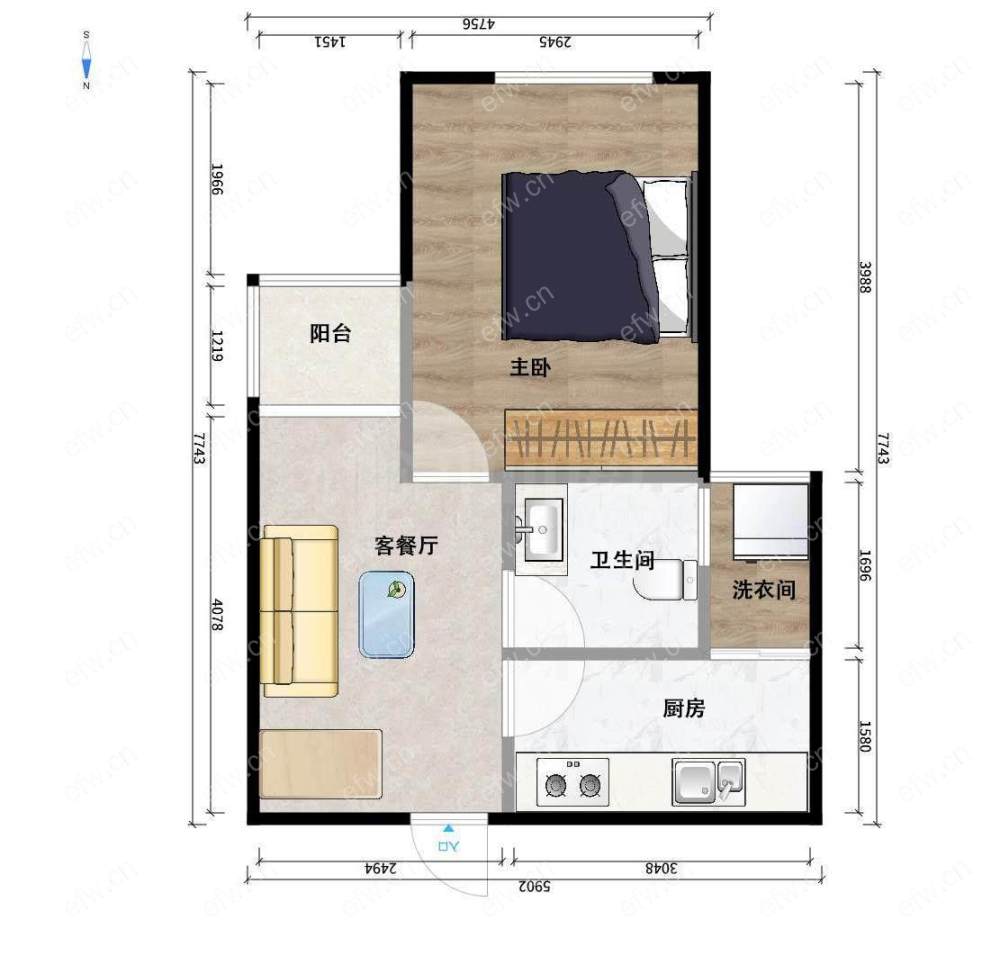 市北高中 精装修 设施齐全