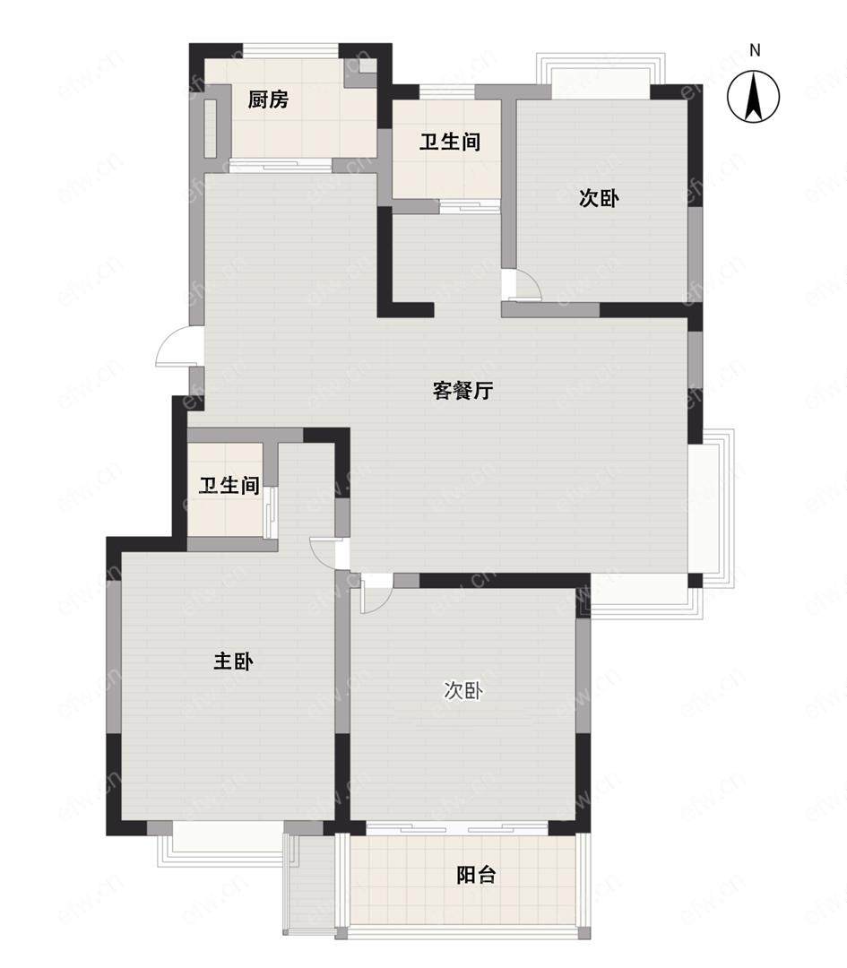 凤翔馨城 3房 全明户型 另送家电