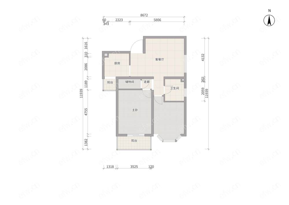 际边套两房 自住精装