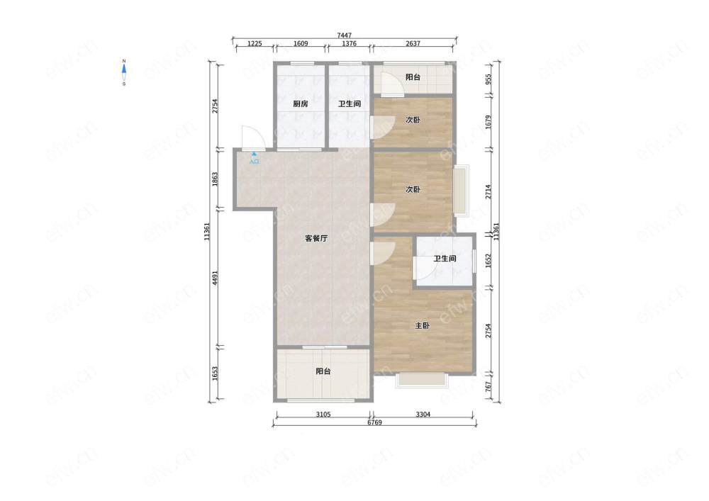 长泰际社区 3房2厅1卫