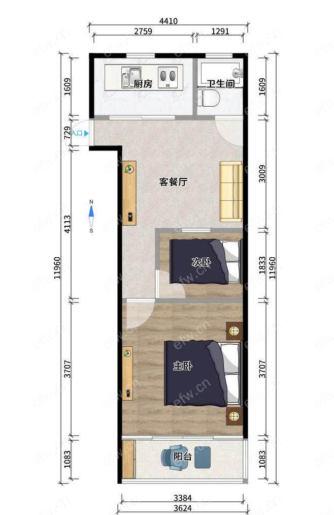 中联新村 全新精装 直接拎包入住型