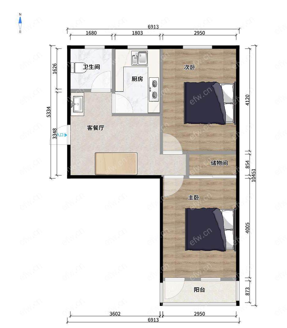 刘潭二村  房东诚心出售  看房提前预约  有租客