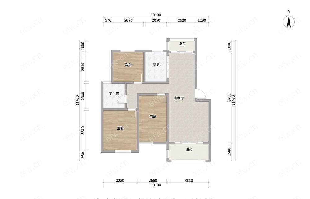 复地公园城三期（复地新城50-123） 年轻时尚,3居室,观景房,落地大飘窗,采光视野一流