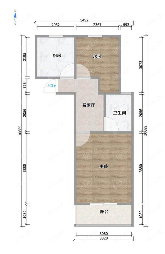 新惠家园（二期51-121） 2室1厅