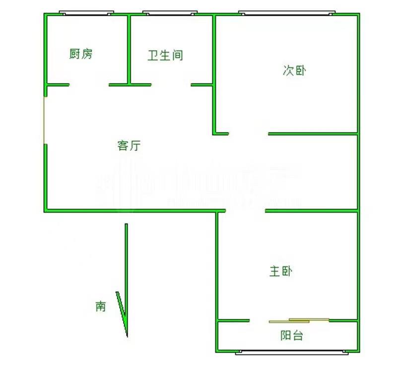 沁园新村三社区   2室1厅 采光好