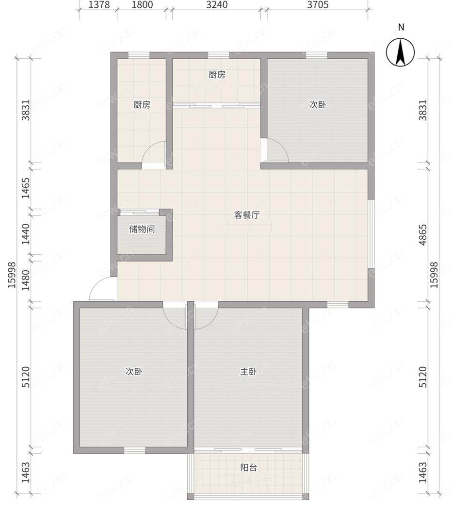 天河小区 3房 全明户型 另送家电