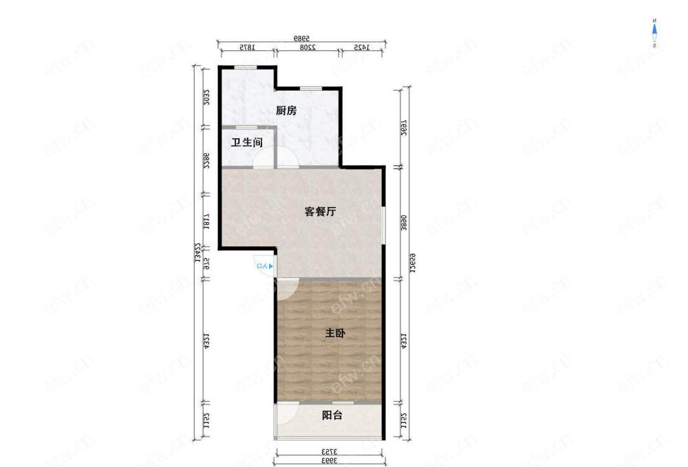 五河新村 精装修 户型方正