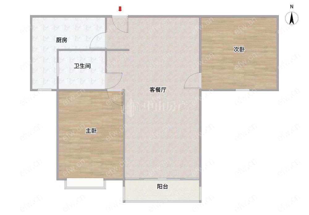 红豆人民路九号(红园) 2室2厅