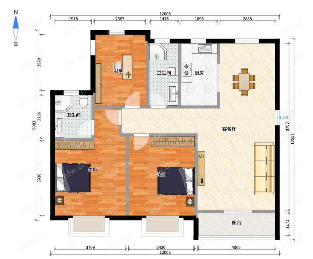 经开区，中海凤凰璟园4期豪装未住人，拎包入住