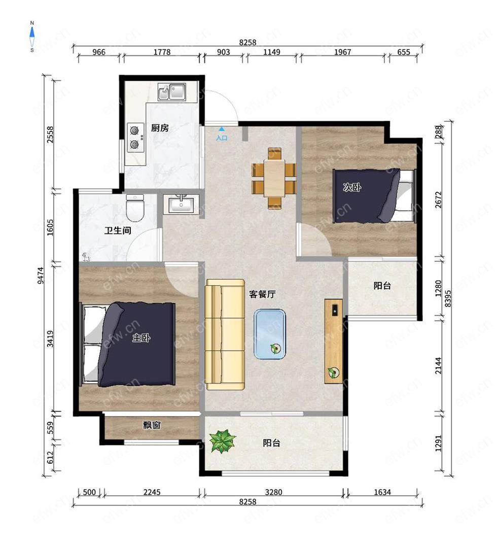 天渝骏园 2室2厅满2年