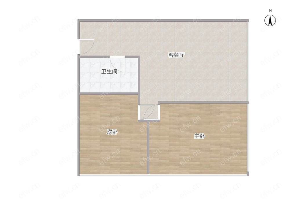 红豆际广场（中山路） 2室2厅