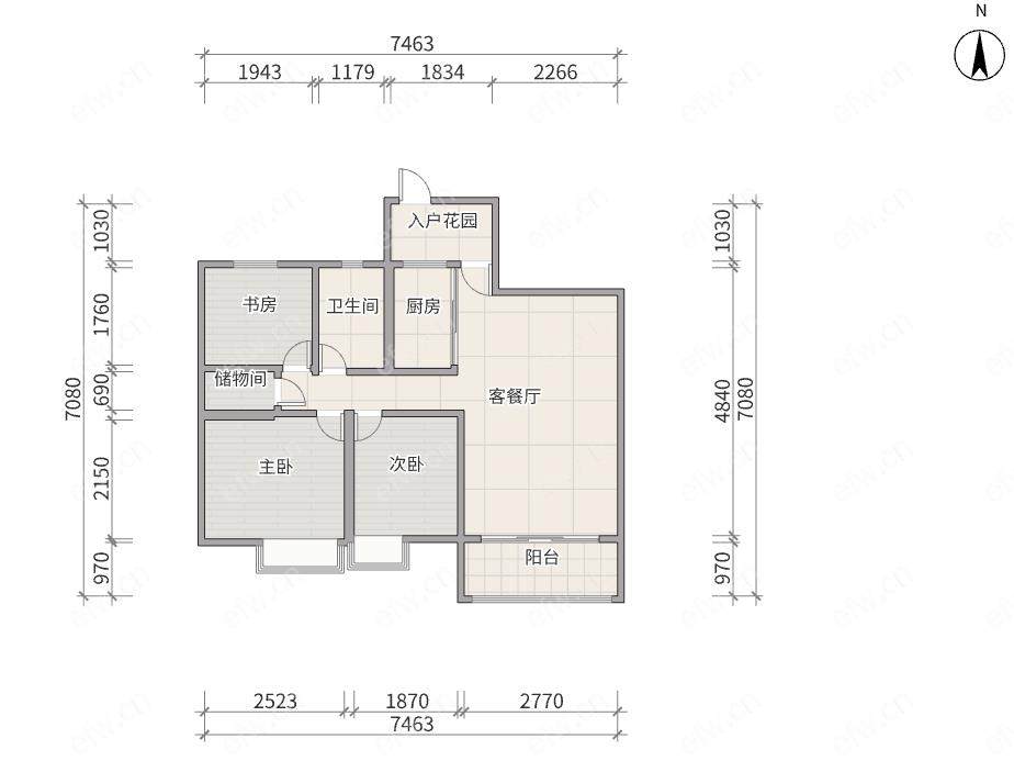 金域缇香二期（东区）  3室2厅1卫