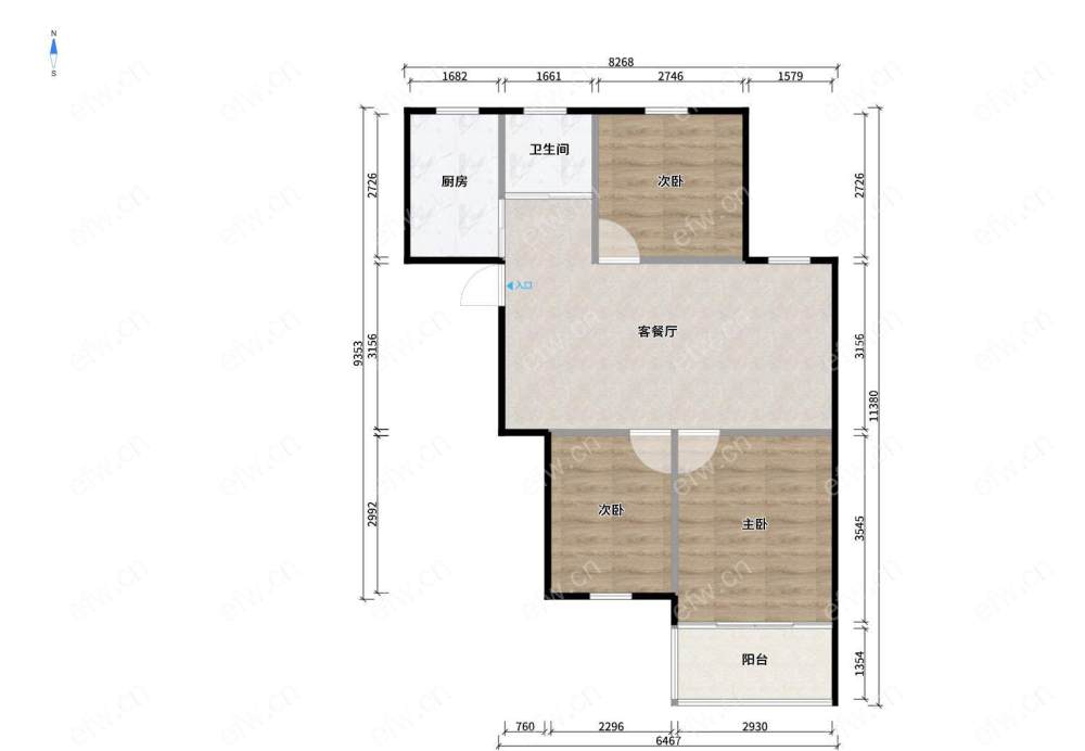 刘潭双地铁口 精装3房