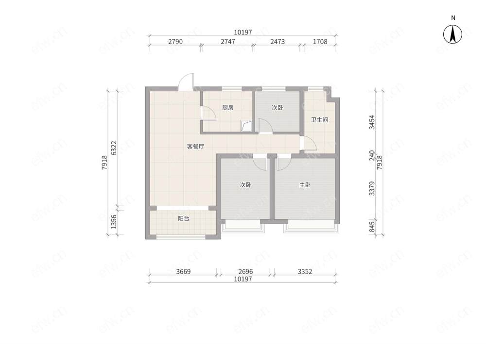 三开间朝南精装修拎包入住送装修