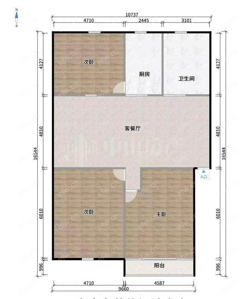 婚装全明东边户3房,百岁坊巷 格局工整合理