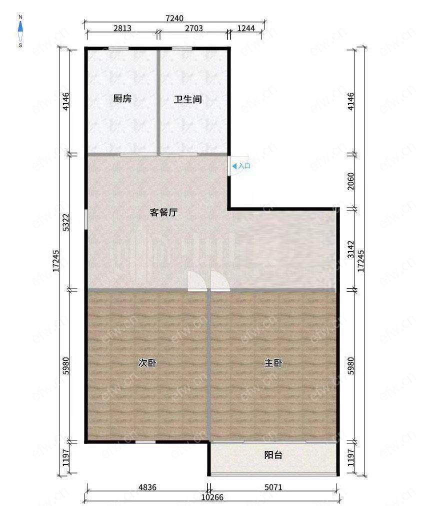 宁海里二期3楼2房2厅出售