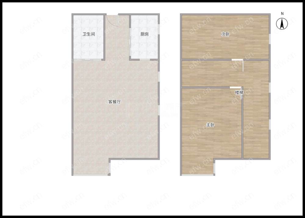 缤悦湾 2室1厅  全新自住装修