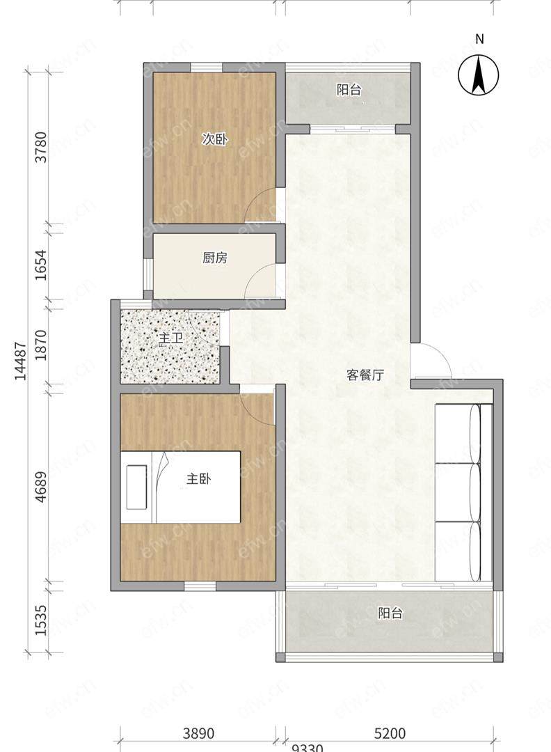 明发际新城(水岸雅苑) 3房 全明户型 另送家电