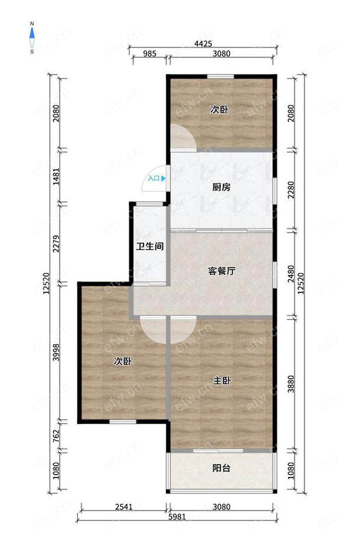 惠华新村 3室1厅 南北通透