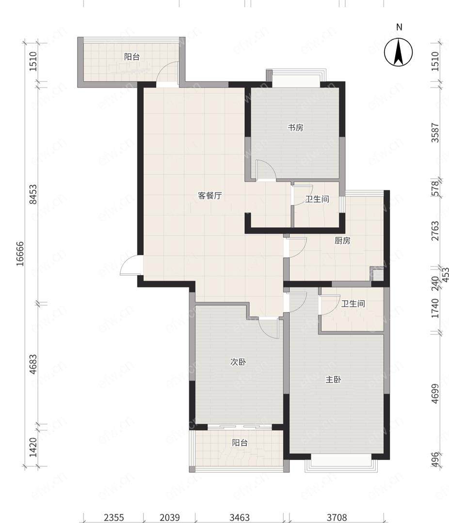 刘潭双地铁口 凤翔馨城 3室2厅