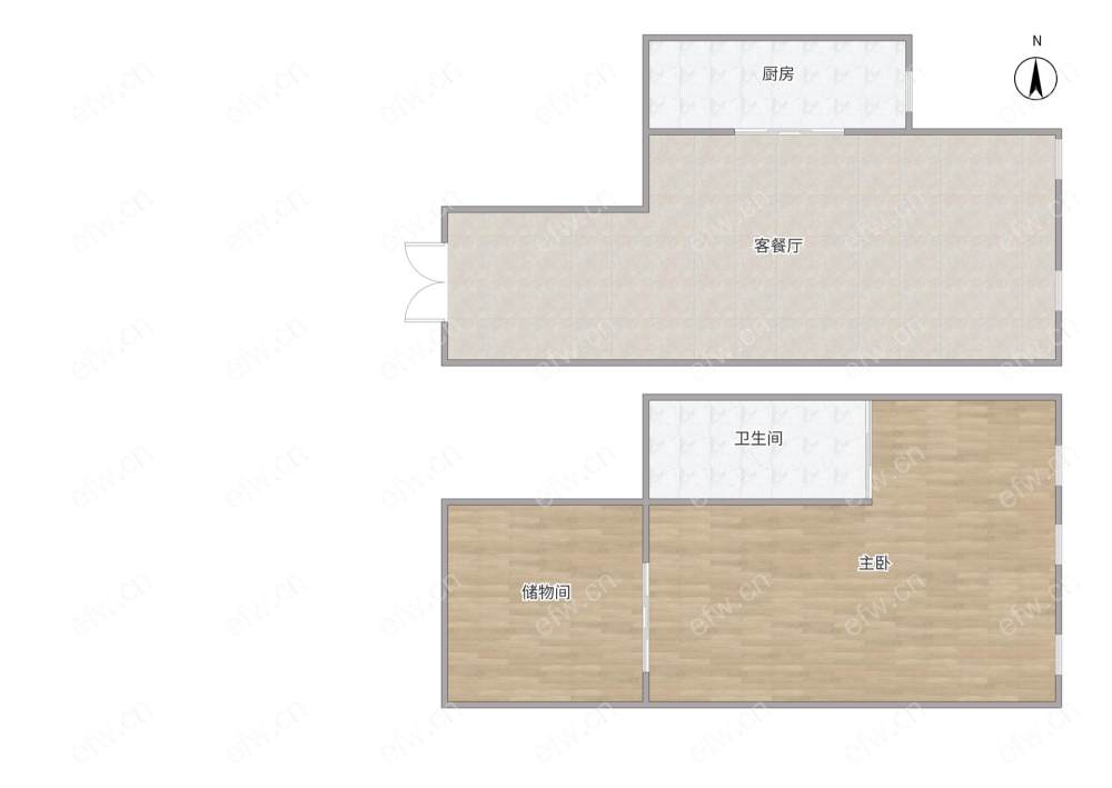 融创运河壹号府 2室1厅