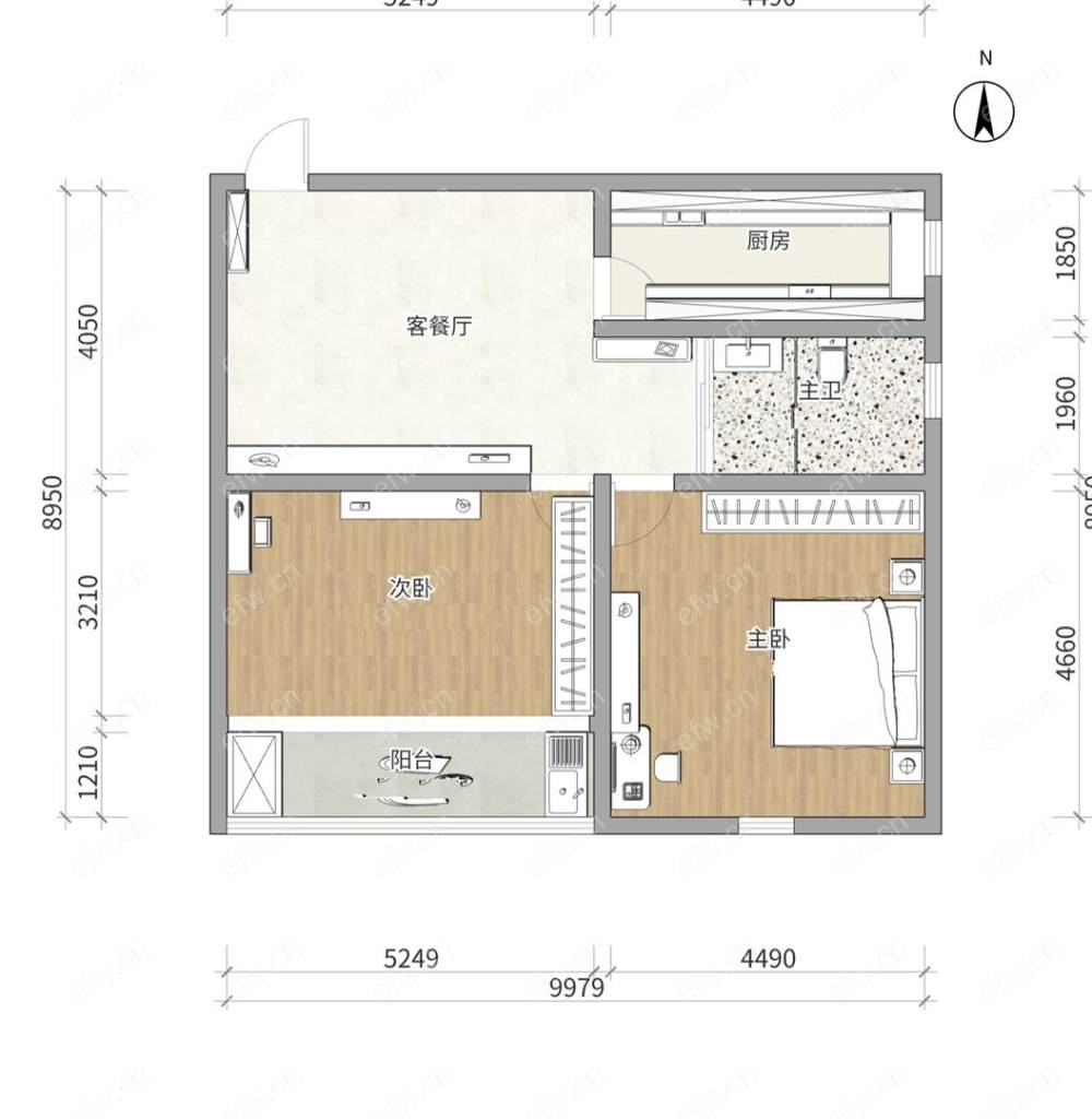 凤翔馨城 2室1厅   低80万  钥匙在凤翔馨城店