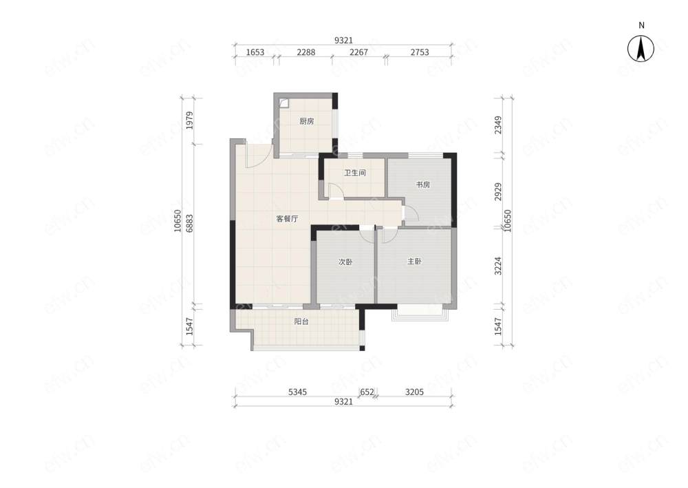 建发上院 经典3房 东边户 全明