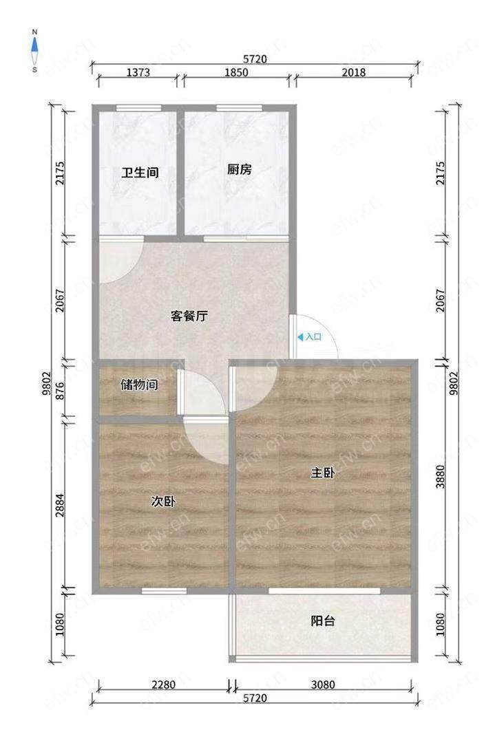 盛岸二村 2室1厅 60.9平