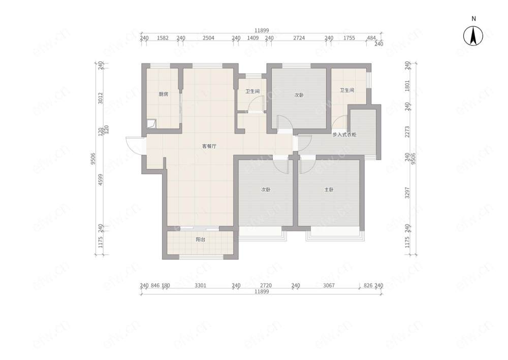 天渝骏园 3室2厅精装修