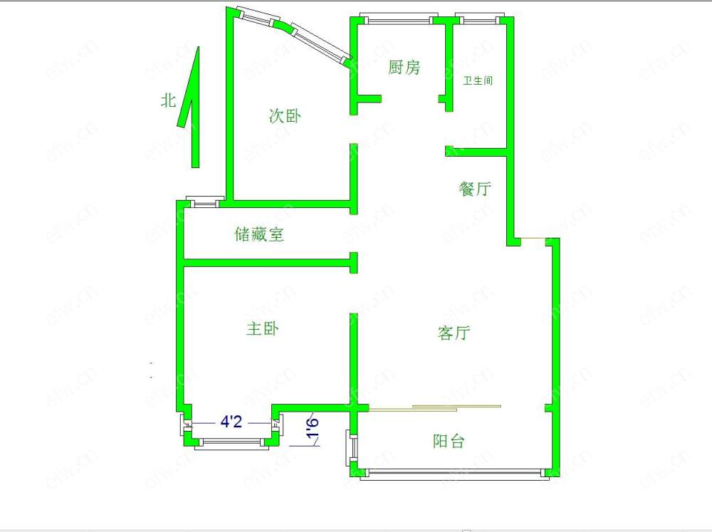 奥林花园C区 2室2厅