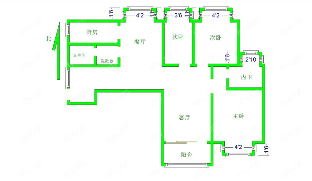 奥林花园    精装 3房   家电齐全