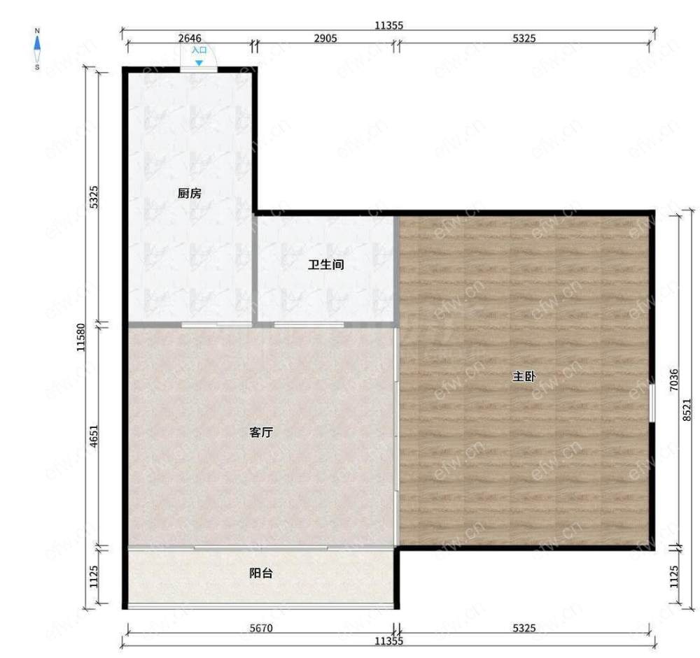 嘉德时代广场 1室1厅，家具家电全，拎包入住，地铁二号线口