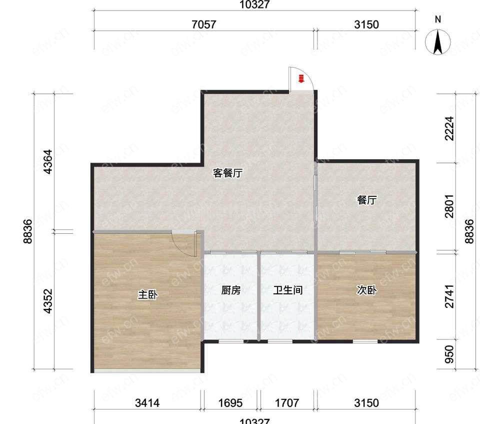 自住婚装两房出租