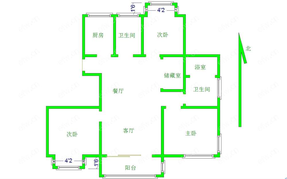 530大厦中科芯旁湖滨南苑   精装三房