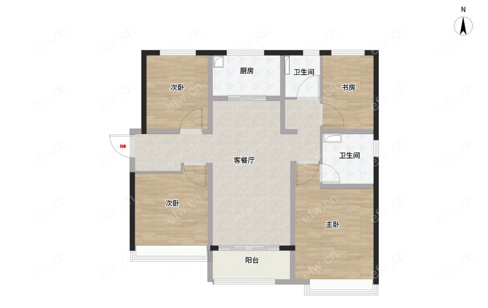 万科天一新著四室两厅两卫精装修