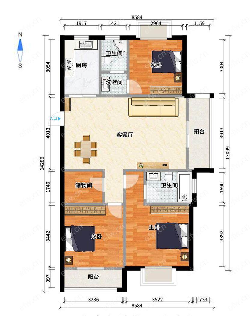 融创朗山(溪岸景园二区36-49) 年轻时尚,3居室,观景房,落地大飘窗,采光视野一流