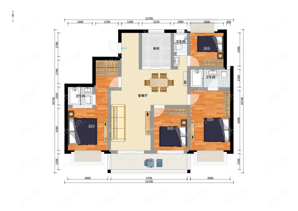 诚心出售康桥府169平538万