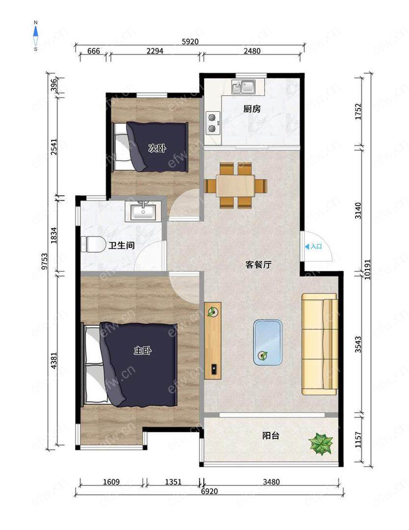 精装修 无遮挡采光好  南北通透 随时看没住过人