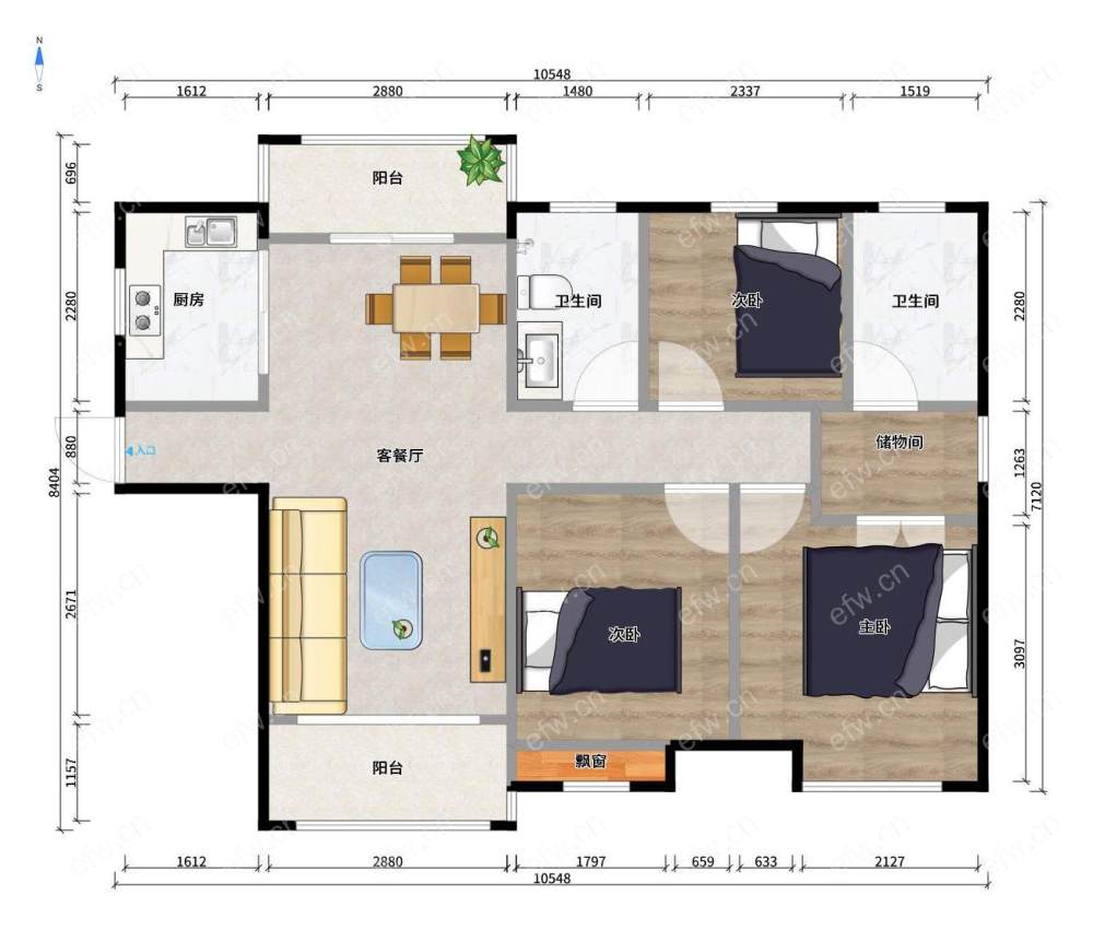 village 经典room房 东边户 全明 精装修！