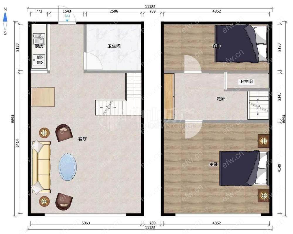 婚装全明东边户4房,缤悦湾 格局工整合理