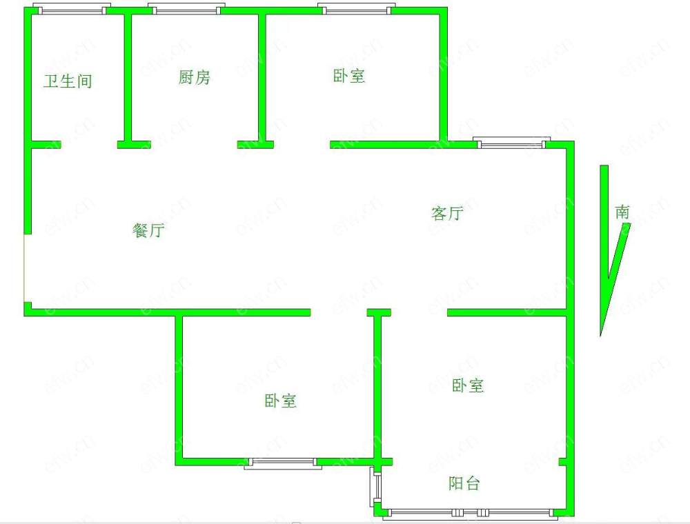 丰涵家园 3室2厅1卫