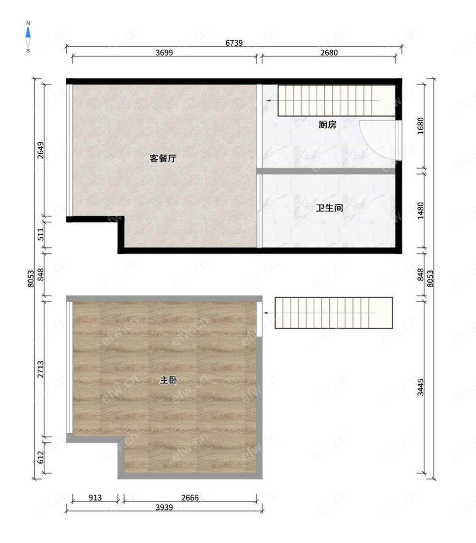 港龙城市商业广场 2室1厅