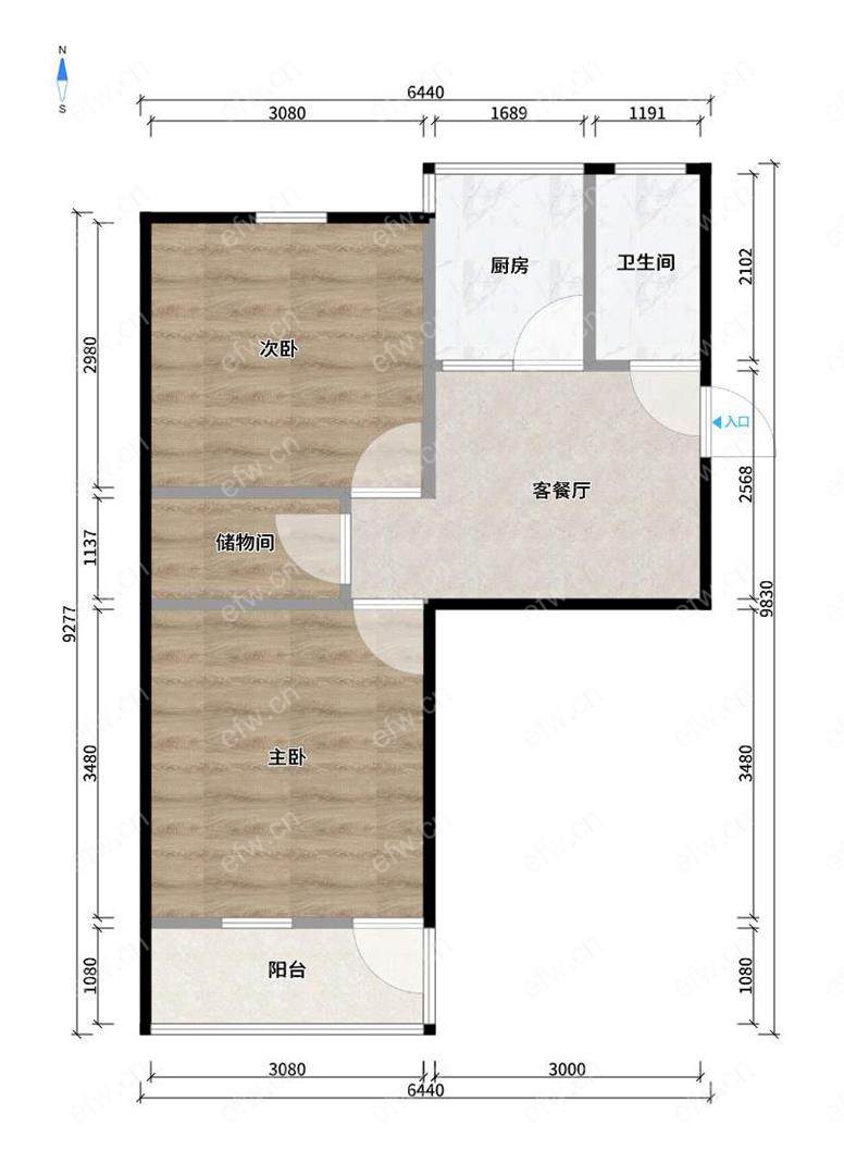 双河二村 2室1厅 装修保养不错的 诚心出售