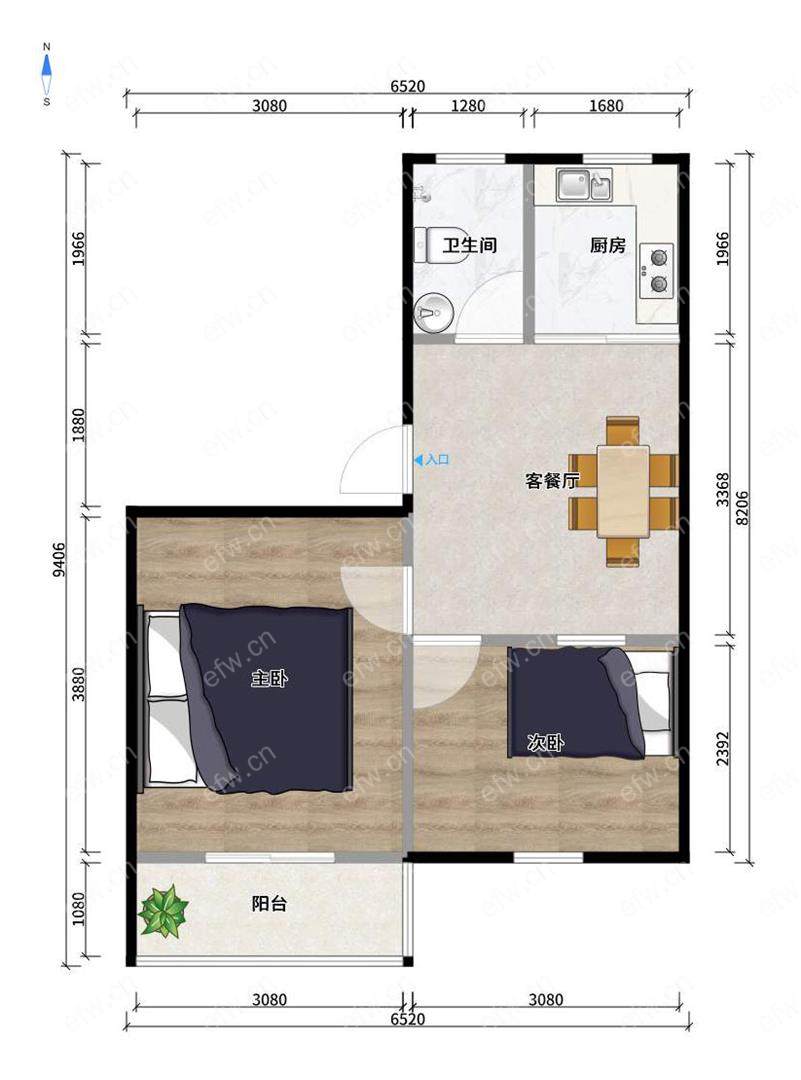 惠钱路地质研究所(石油家舍) 2室2厅