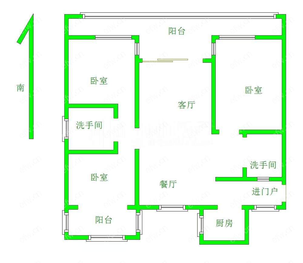 三室两厅一位精装修出