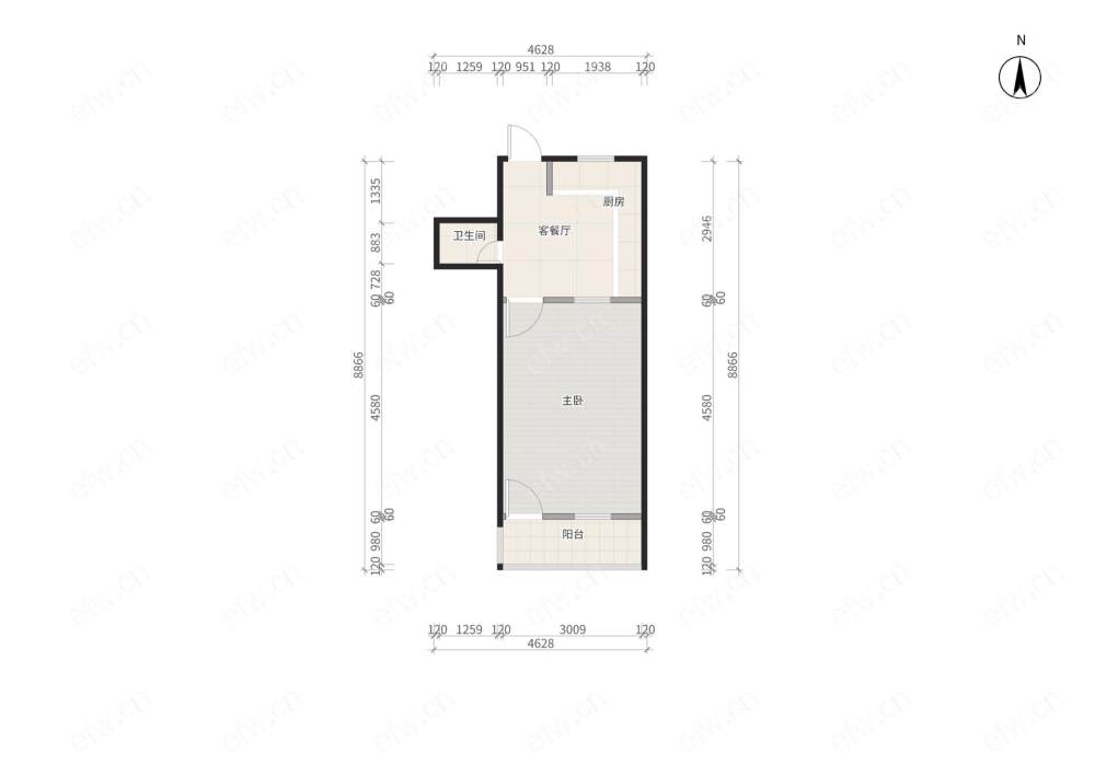 建筑新村 1室1厅全新装修