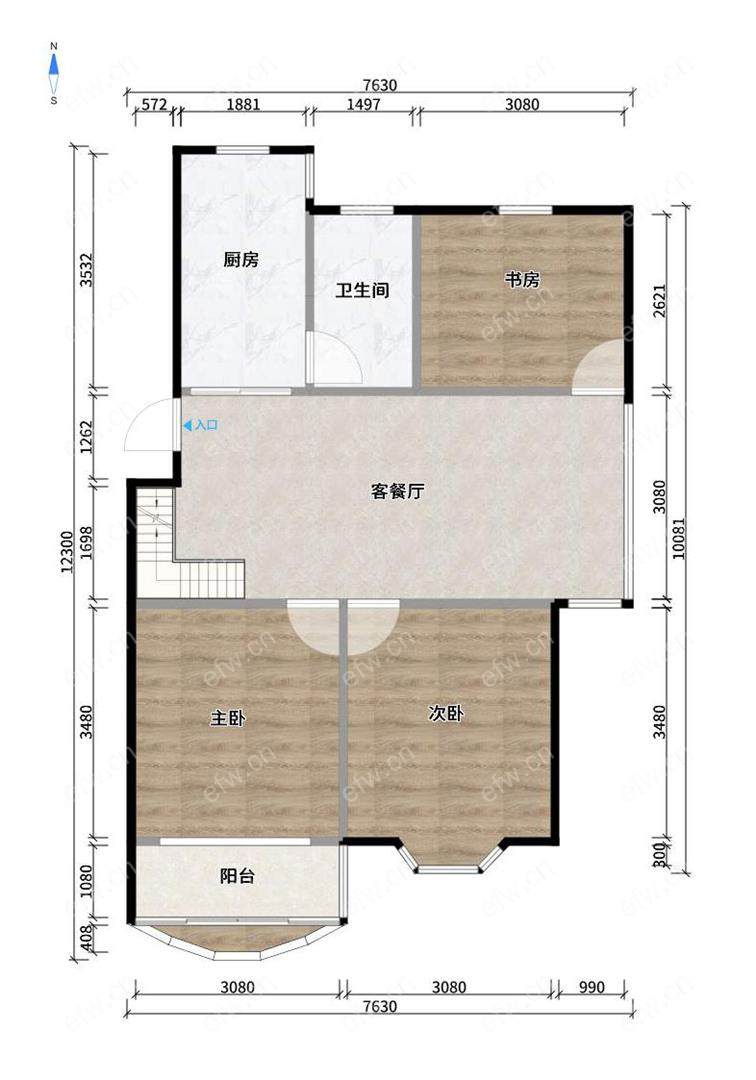 简单装修 6楼复式，带露台