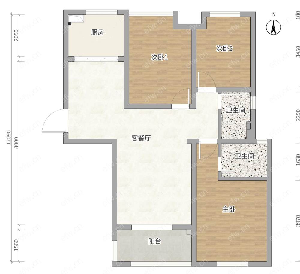 梧桐水岸3房2厅，精装修，采光好