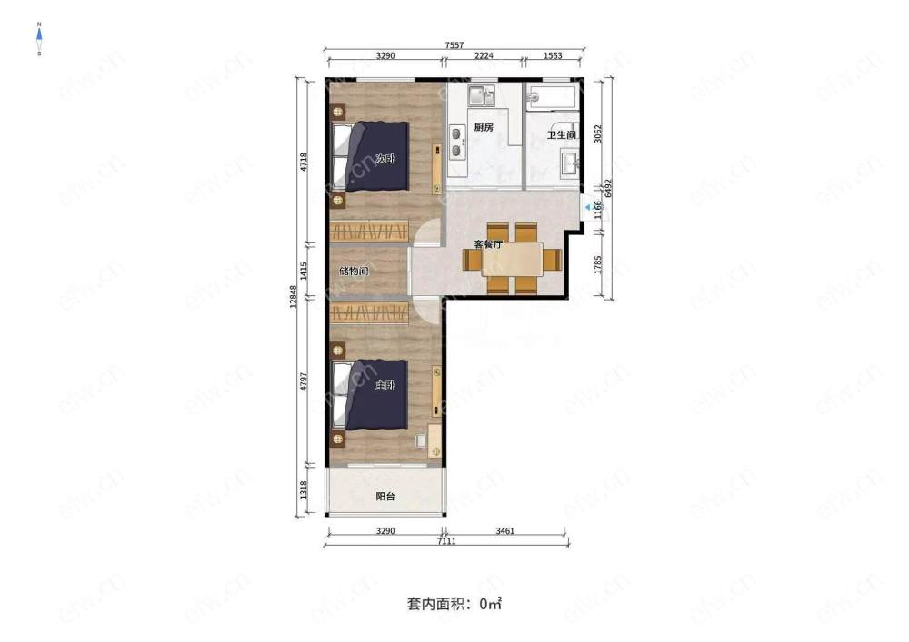 金海里3楼精装两房拎包入住